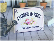 Sign - Flower Market - Miniature