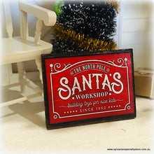 Dollhouse Sign santa's workshop north pole