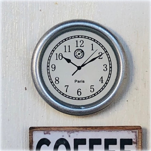 Dollhouse modern clock coffee afternoon tea