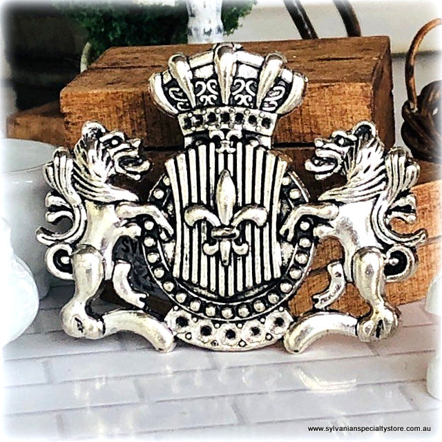Coat of Arms Crest - Silver colour - Miniature
