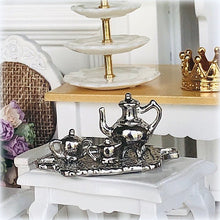 Dollhouse miniature royal silver service