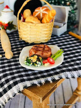 Steak and Vegetables on Plate - Miniature