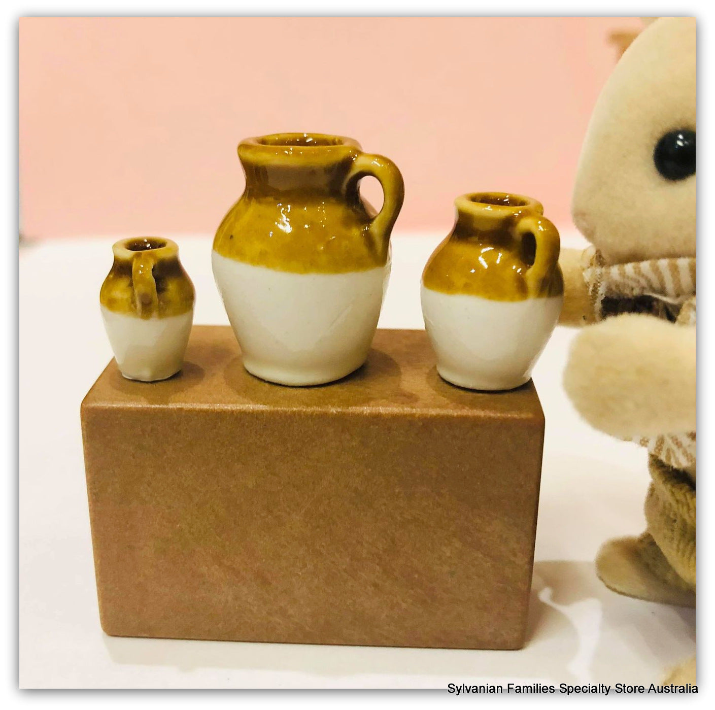 Stoneware jars x 3