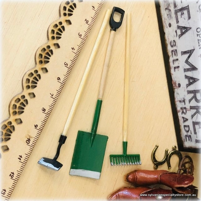 Shovel, Rake & Hoe - Miniature
