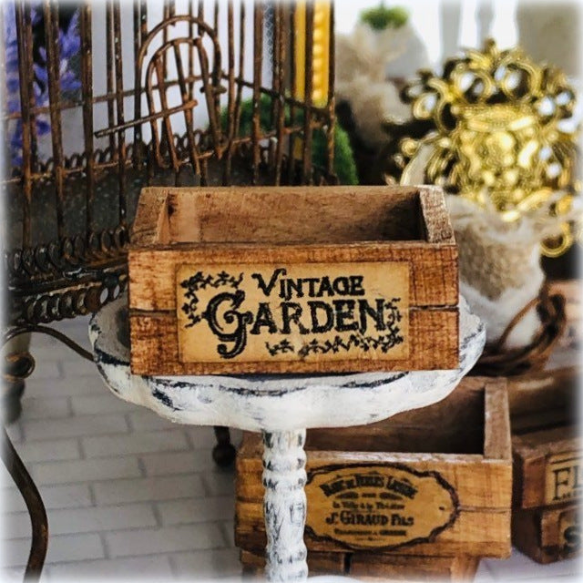 Vintage Garden Crate - Miniature