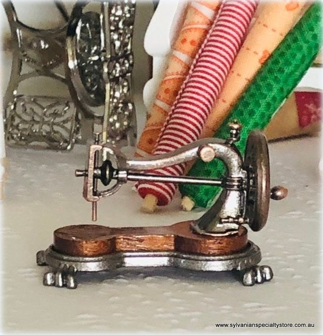 Dollhouse miniature vintage style sewing machine