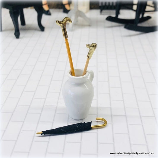 Dollhouse miniature walking stick umbrella halloween