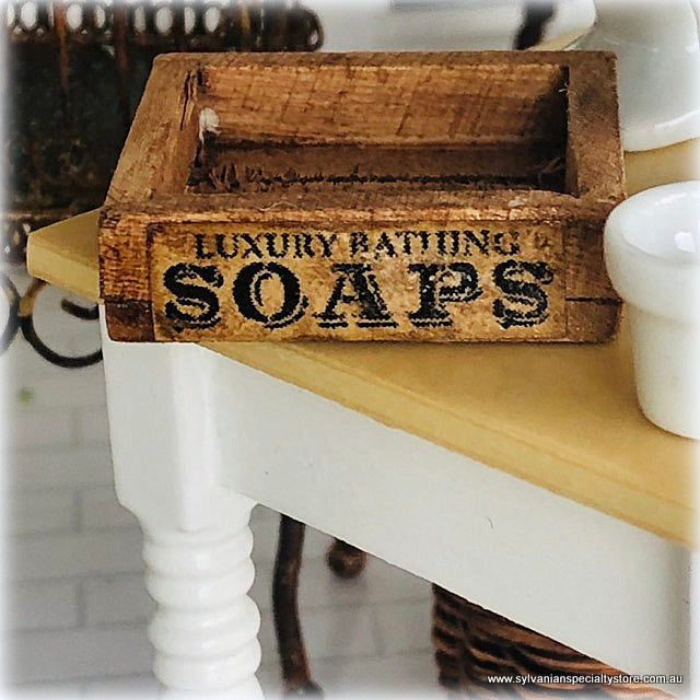 Dollhouse miniature vintage style old soap crate