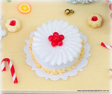 White Cake with Cherries - Miniature