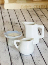 White crockery set of 3 - Country style - Miniature