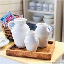 Dollhouse White pitchers vases set