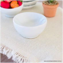 Dollhouse miniature white crockery bowl