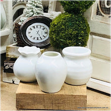 White Vases - Set of 3 - Miniature