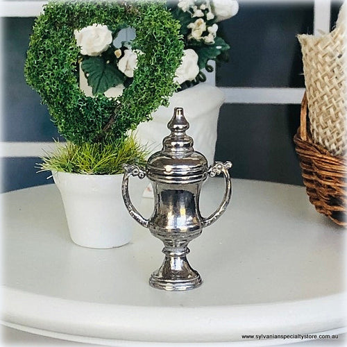 Dollhouse Miniature trophy cup metal pewter competition winner