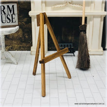 Dollhouse miniature wooden easel artwork