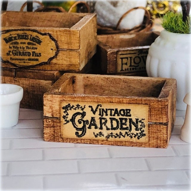 Vintage Garden Crate - Miniature