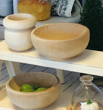 Dollhouse miniature decor wooden bowl honey pot