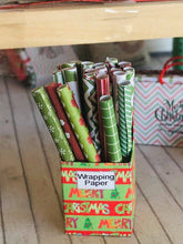 Dollhouse miniature Christmas wrapping paper