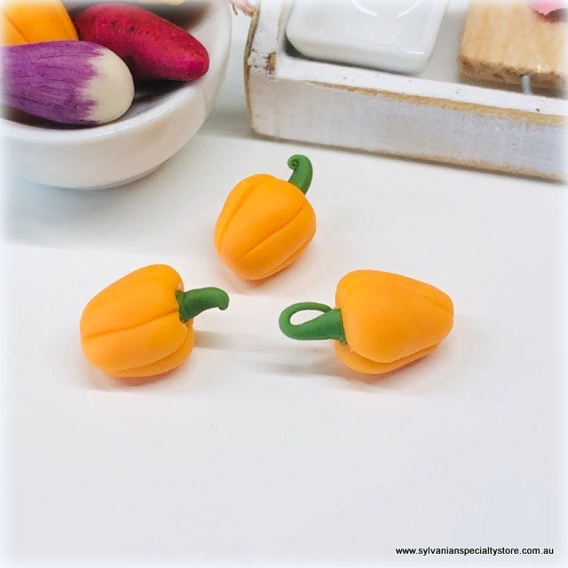 Dollhouse miniature capsicums vegetables market