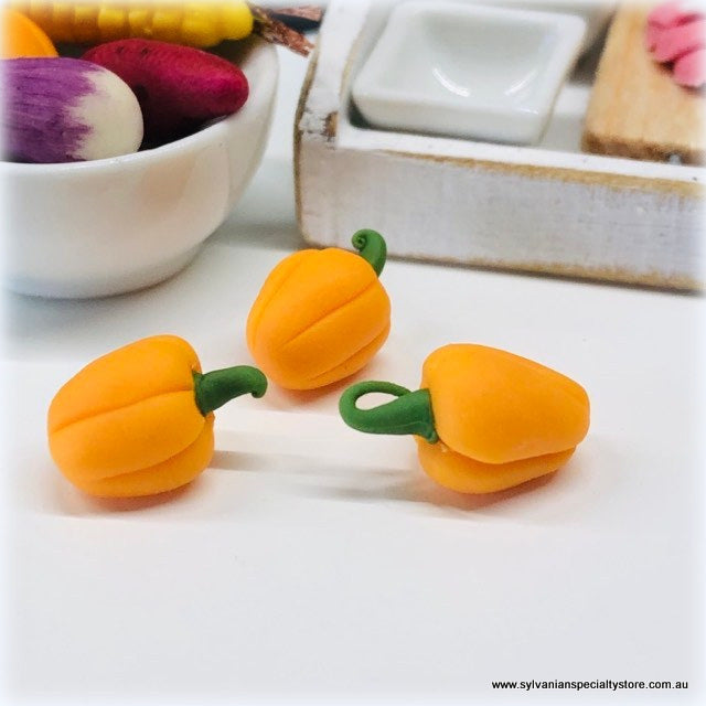 Dollhouse miniature capsicums vegetables market