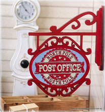 Dollhouse miniature post office north pole christmas sign