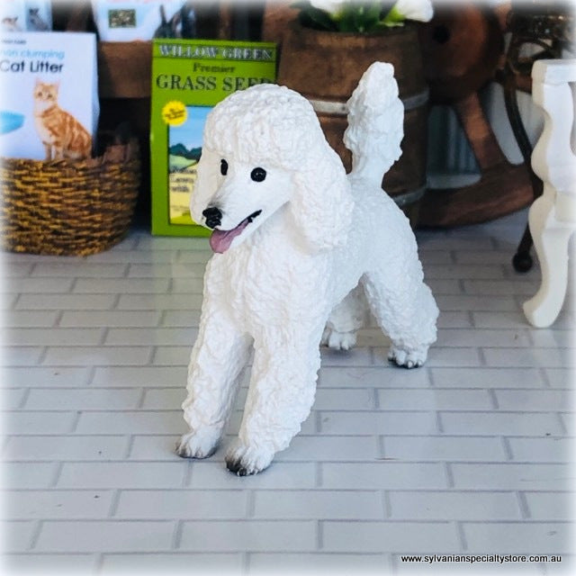 Schleich poodle dollhouse dog