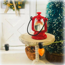 Dollhouse Miniature red lantern christmas decorated scene