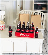 Dollhouse miniature coca cola bottles