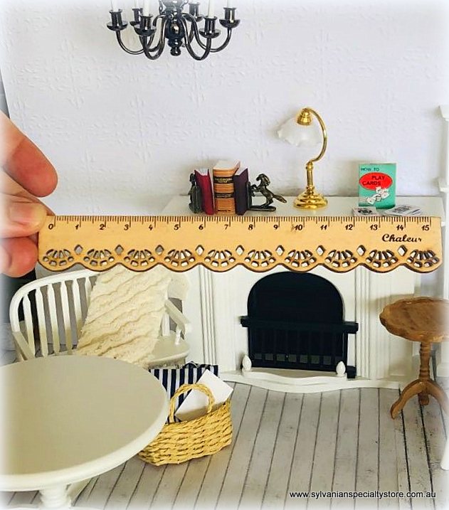 Kawaii wooden lace ruler vintage style pretty dollhouse measuring