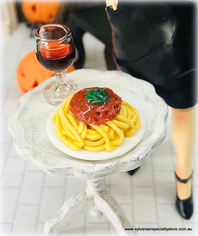 Dollhouse miniature spaghetti bolognese Italian