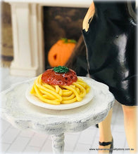 Dollhouse miniature spaghetti bolognese Italian