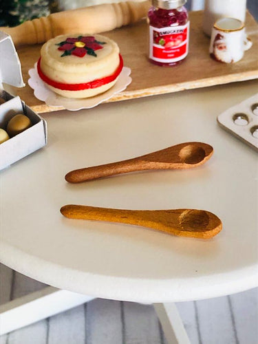 Dollhouse miniature Christmas baking wooden spoon