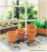 Terracotta Pots x 4 - small - Miniature