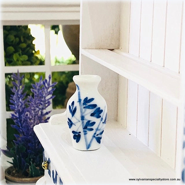 Vase Blue and White Detail - 3 cm high - Miniature