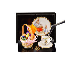 Easter Basket and Peter Rabbit porcelain set - Miniature