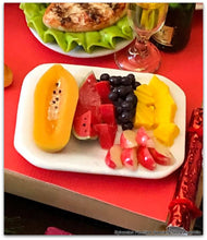 Dollshouse miniature fruit platter tropical plate