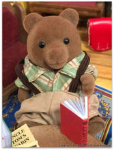 Sylvanian Families Timbertop bear reading Classics books miniature