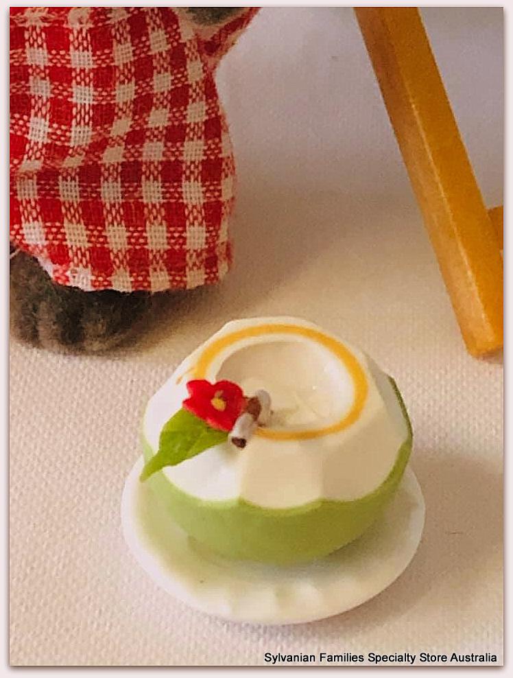 Dollshouse miniature coconut drink beach