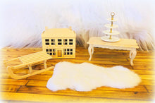 Dollshouse  miniature dreamy look furniture rugs