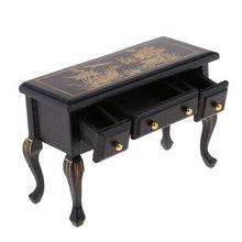 Dollhouse-miniature-black-elegant-furniture