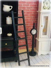 Dollhouse miniature black ladder modern home