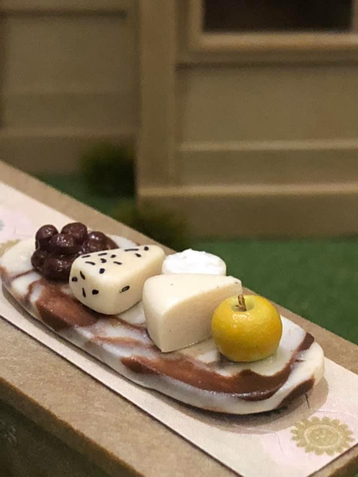Miniature dollshouse cheese platter