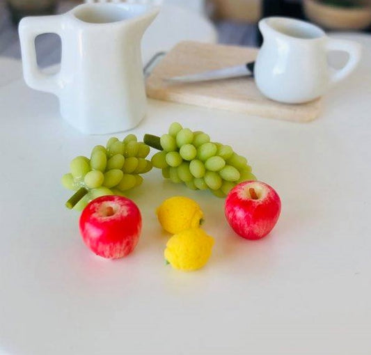 Fruit: Grapes, Apples, Lemons - Miniature