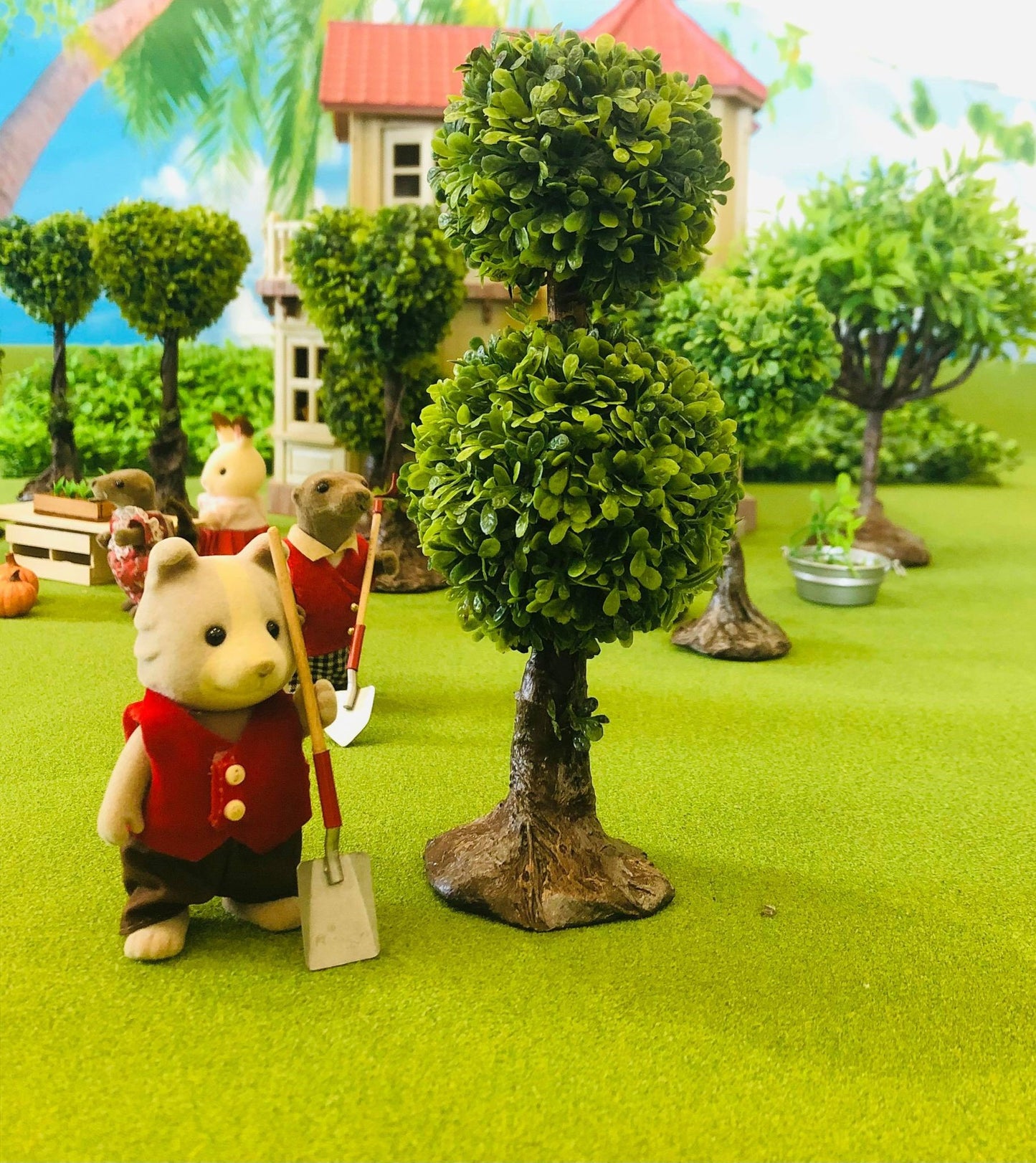 Tree - Handcrafted - Double topiary shape - 20 cm high