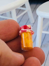Miniature dollhouse bottled citrus fruit