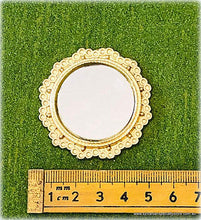 Mirror - Gold Round - 5 cm - Miniature