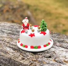 Dollshouse miniature Santa cake Christmas cake