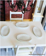 Dollhouse white crockery oval dinner plates