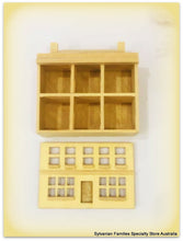 Wooden Dollhouse -Unpainted - 7 cm high - Miniature