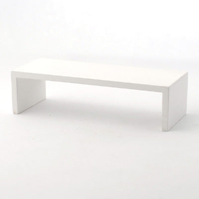 Low Modern White Table or Shelf - Miniature